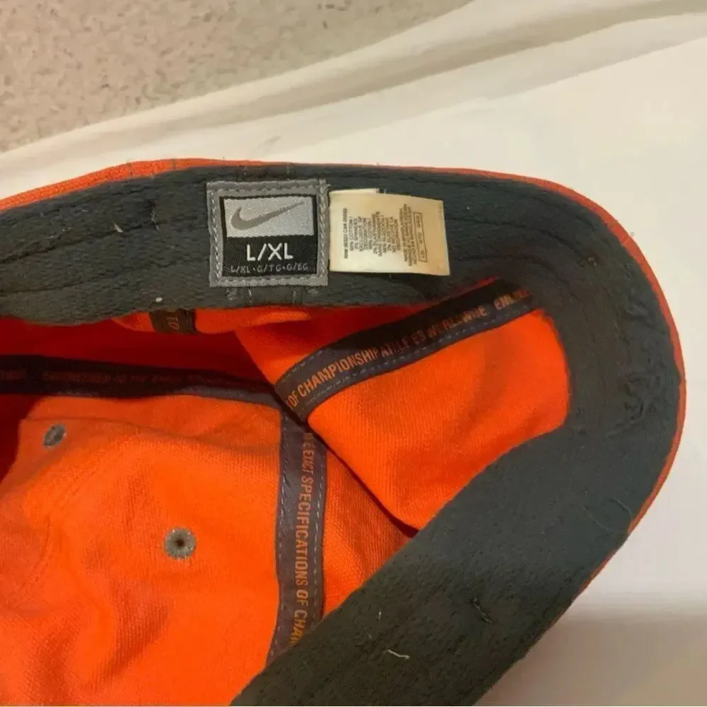 Vintage Nike Fitted Hat Cap L/XL Orange